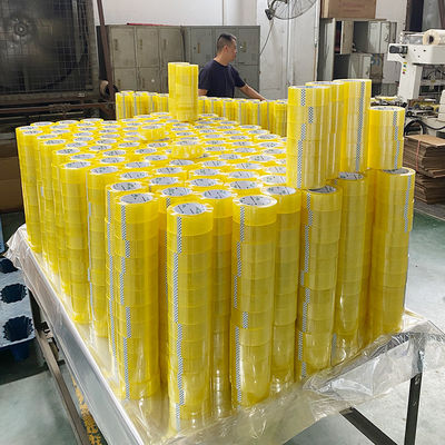 سعر جيد شريط ملصق عالي الجودة من نوع BOPP واضح لشرط الختم الكرتوني 48mm X 100m الانترنت