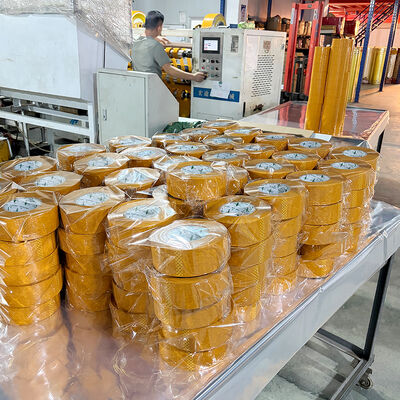 شريط تغليف أصفر بسماكة 50 ميكرومتر، 55 ملم × 150 ياردة لإغلاق الكراتين