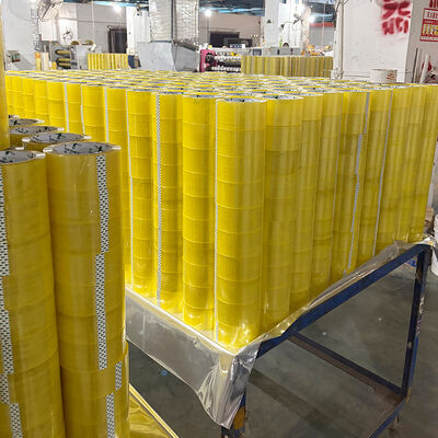 سعر جيد شريط التعبئة الشفاف الأصفر القوي اللاصق BOPP الشحن لإغلاق الكرتون الانترنت